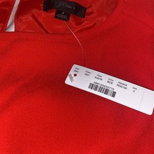 NWT J.Crew red long sleeve dress